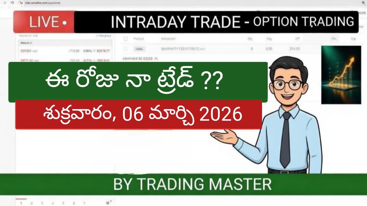Live Bank Nifty option Trading 📈 l Intraday Trading by The Master in Telugu