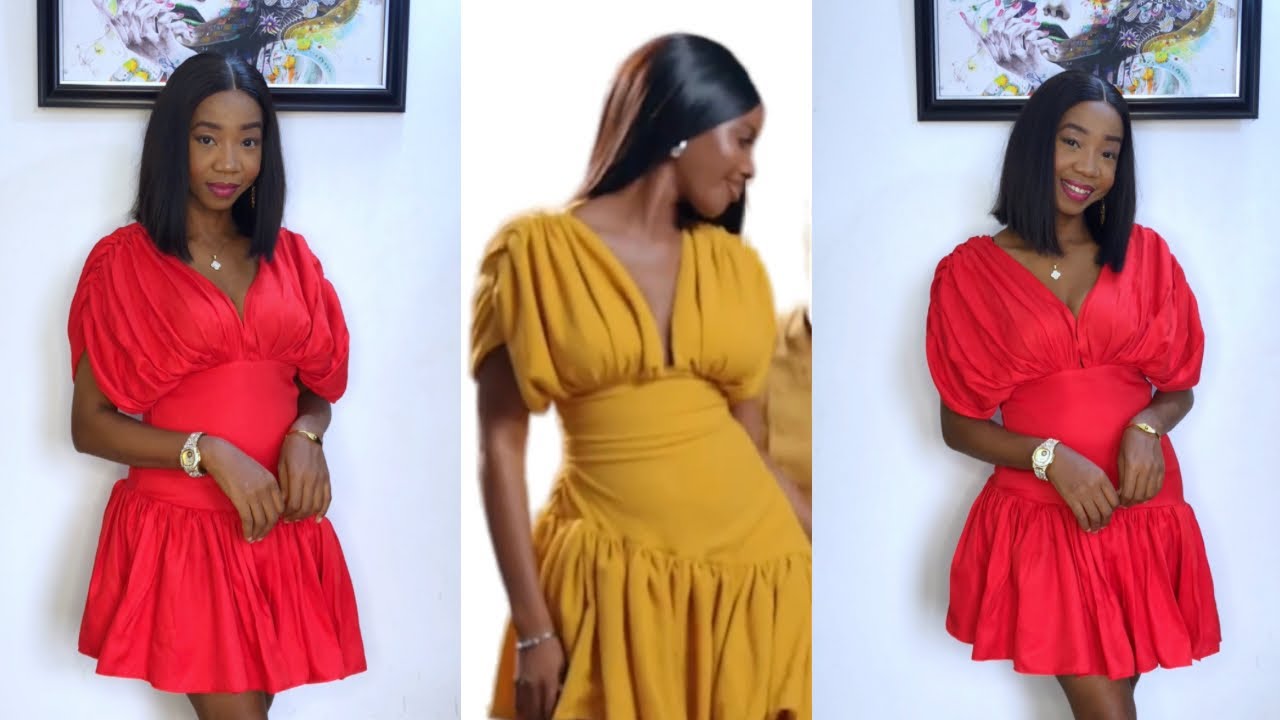 HOW TO CUT AND SEW A GATHERED SLEEVE DRESS(detailed)