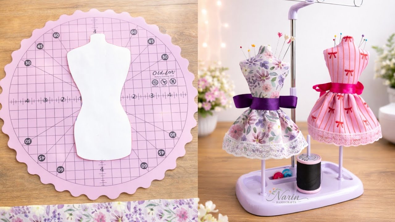 You’ve Never Seen Anything This Cute! Dress Form Pincushion 😍