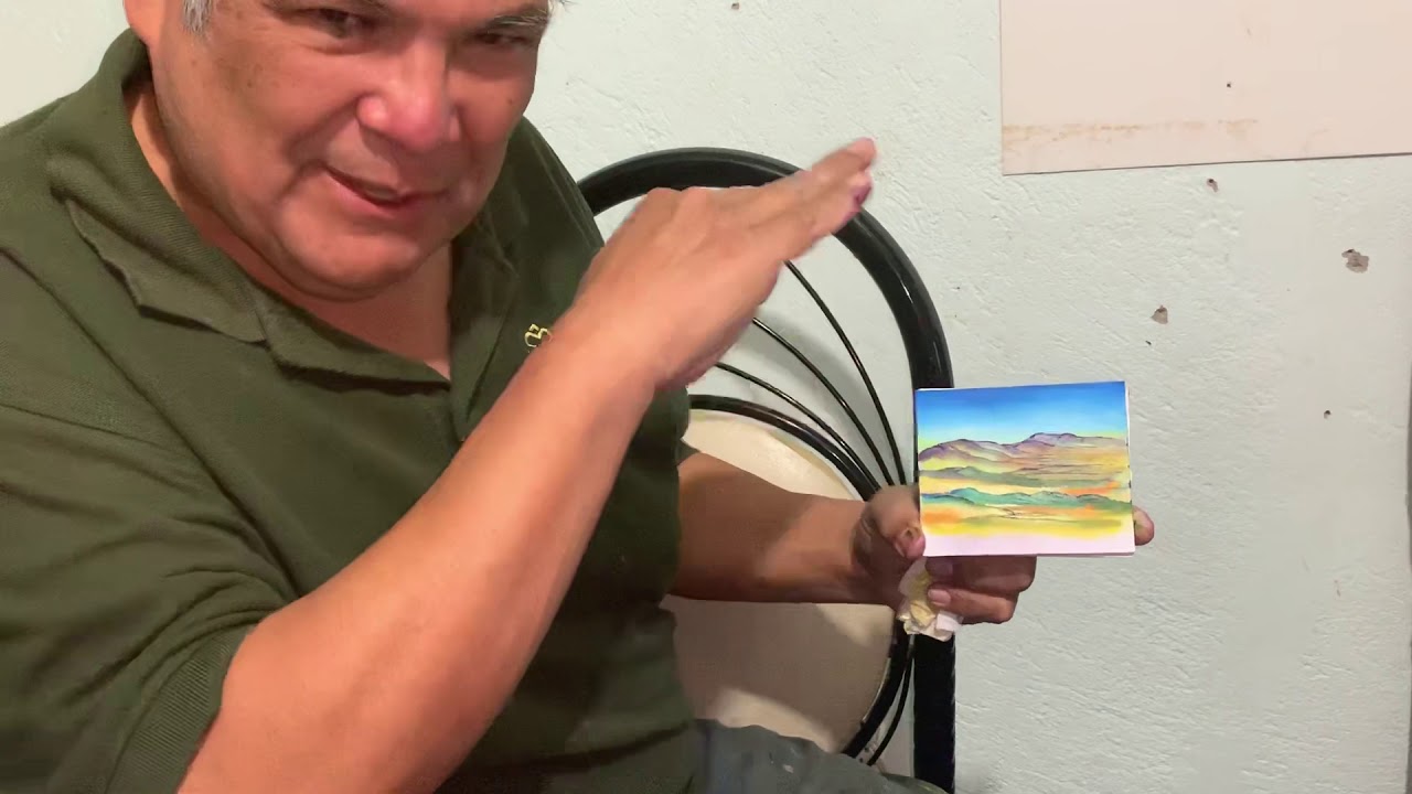 Texturas, montañas con luz. Como pintar con los dedos (finger painting).