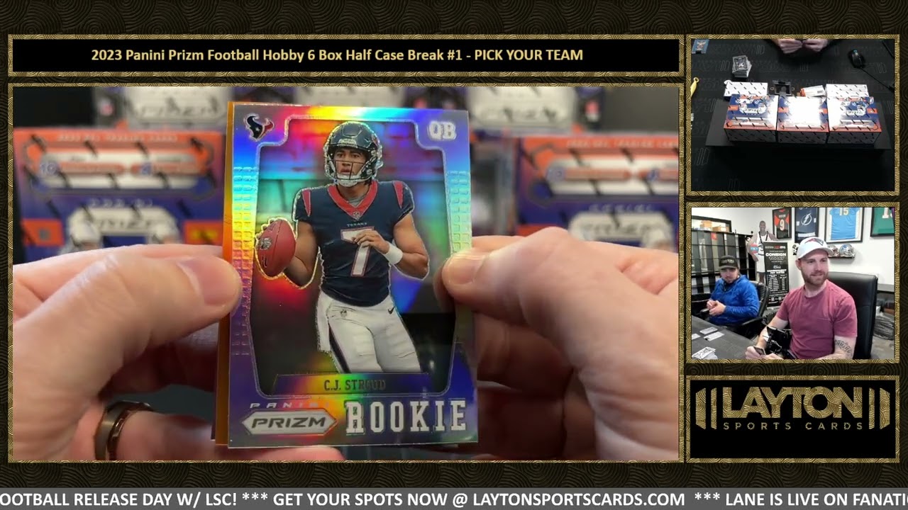2023 Panini Prizm Football Hobby 6 Box Half Case Break #1