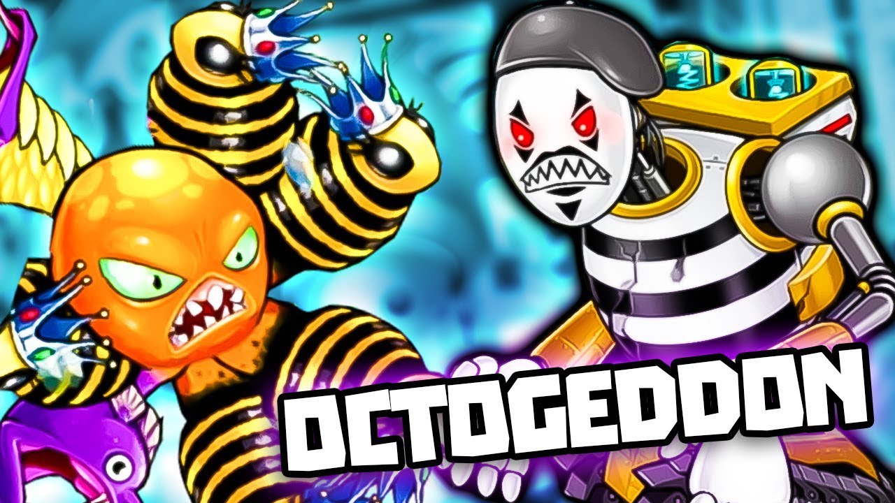 MUTANT OCTOPUS BATTLES MIME ROBOT WITH BEES! - Octogeddon Gameplay