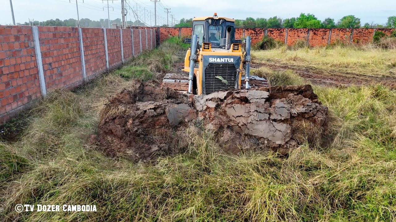 Technique Skills Operator SHANTUI Bulldozer Land Clearing Brush Strong Power Pushing Moving