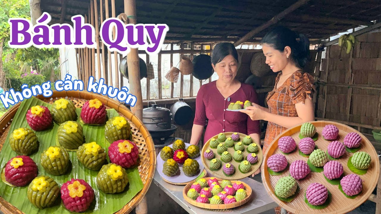 Không cần khuôn vẫn làm được BÁNH QUY NHÂN DỪA ĐẬU XANH vừa xinh xắn vừa ngon lại dễ làm