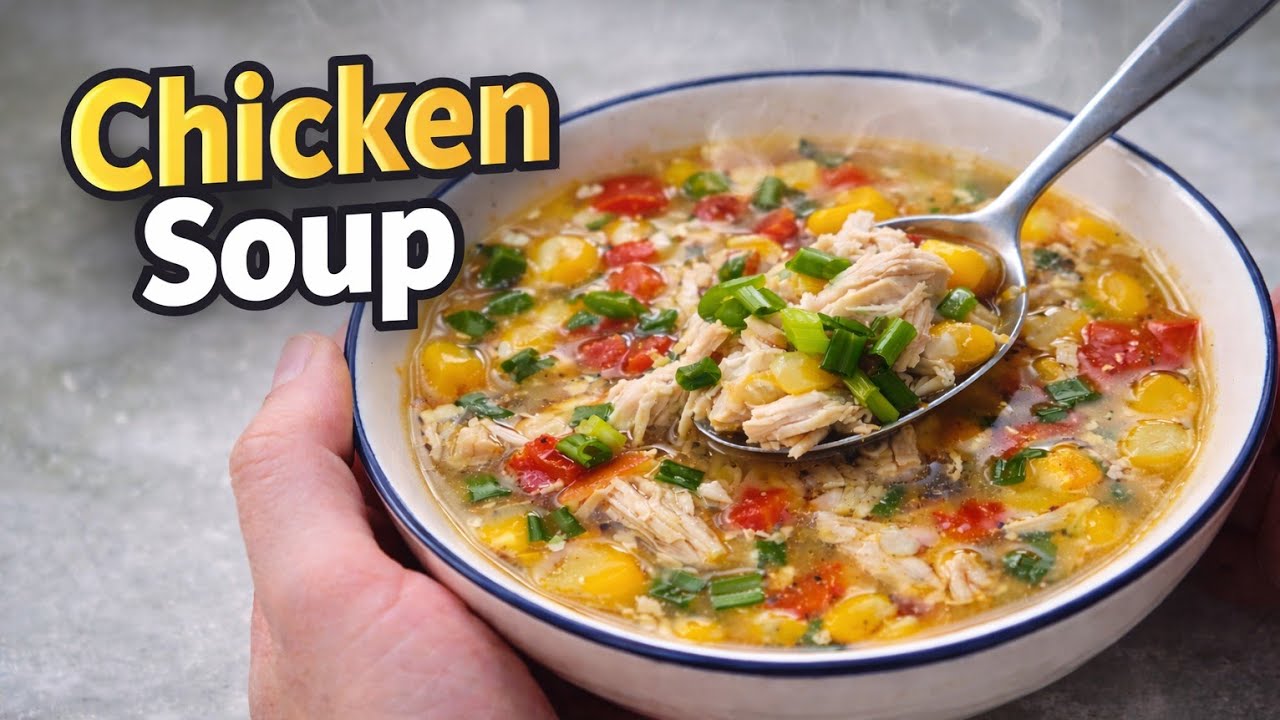 Chicken Soup Recipe | Easy Homemade Comfort Food | Chicken Soup At Home | Bachelors Style Kitchen