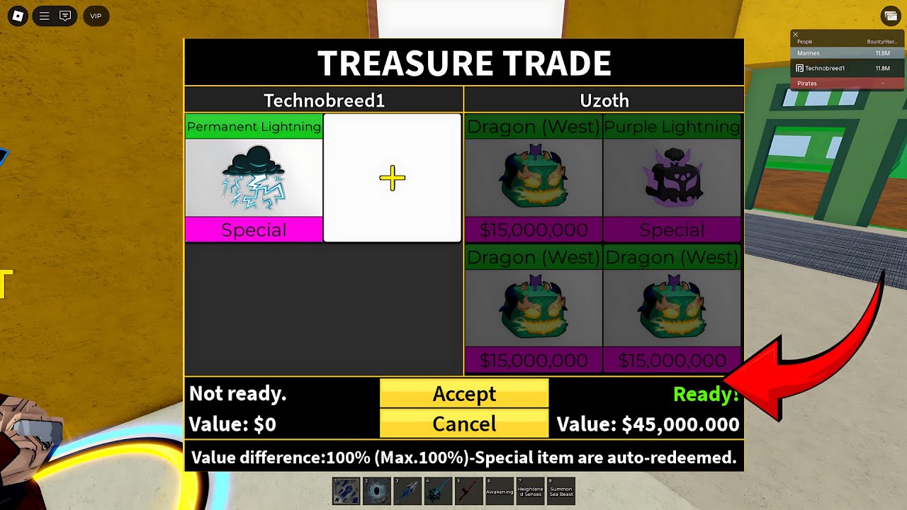 Trading New Permanent Lightning OMG🟢 Found all INSANE Trades For 24 Hour - BloxFruits - Update27.3