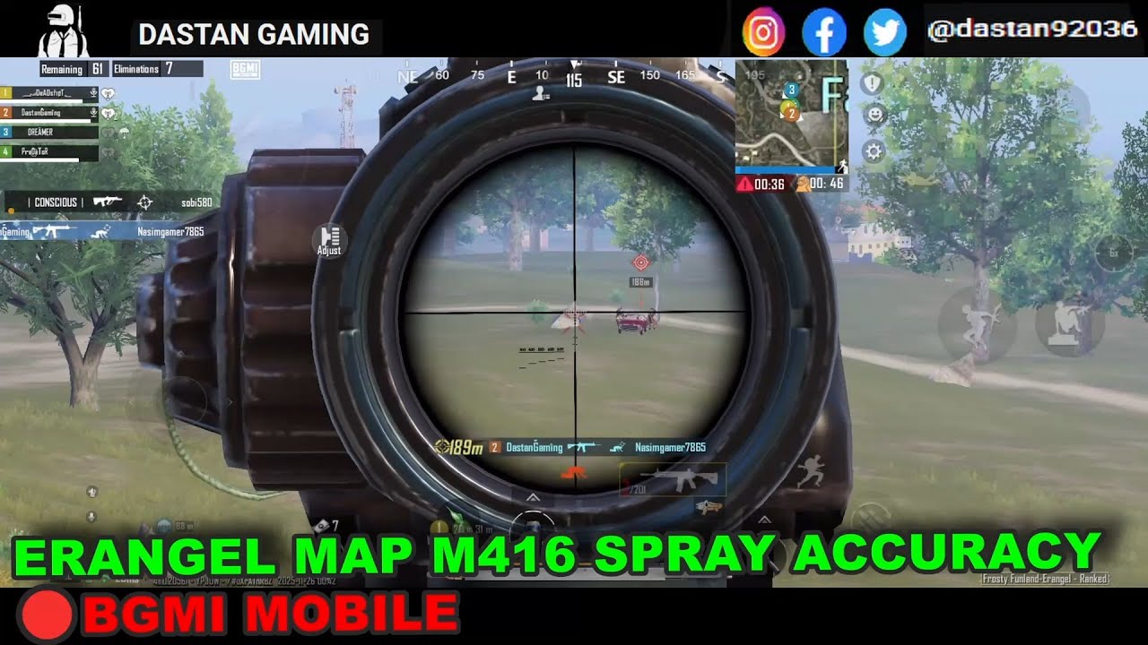 🔴BGMI MOBILE /ERANGEL MAP M416 SPRAY ACCURACY#1vs4cluth  #shortrt! #bgmi