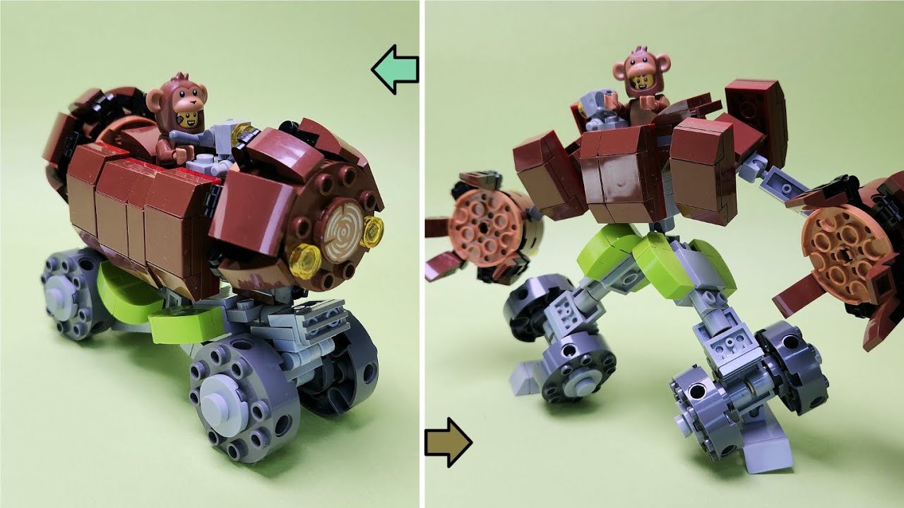 Lego Log Cart Transformer Robot / 레고 통나무 카트 변신 로봇