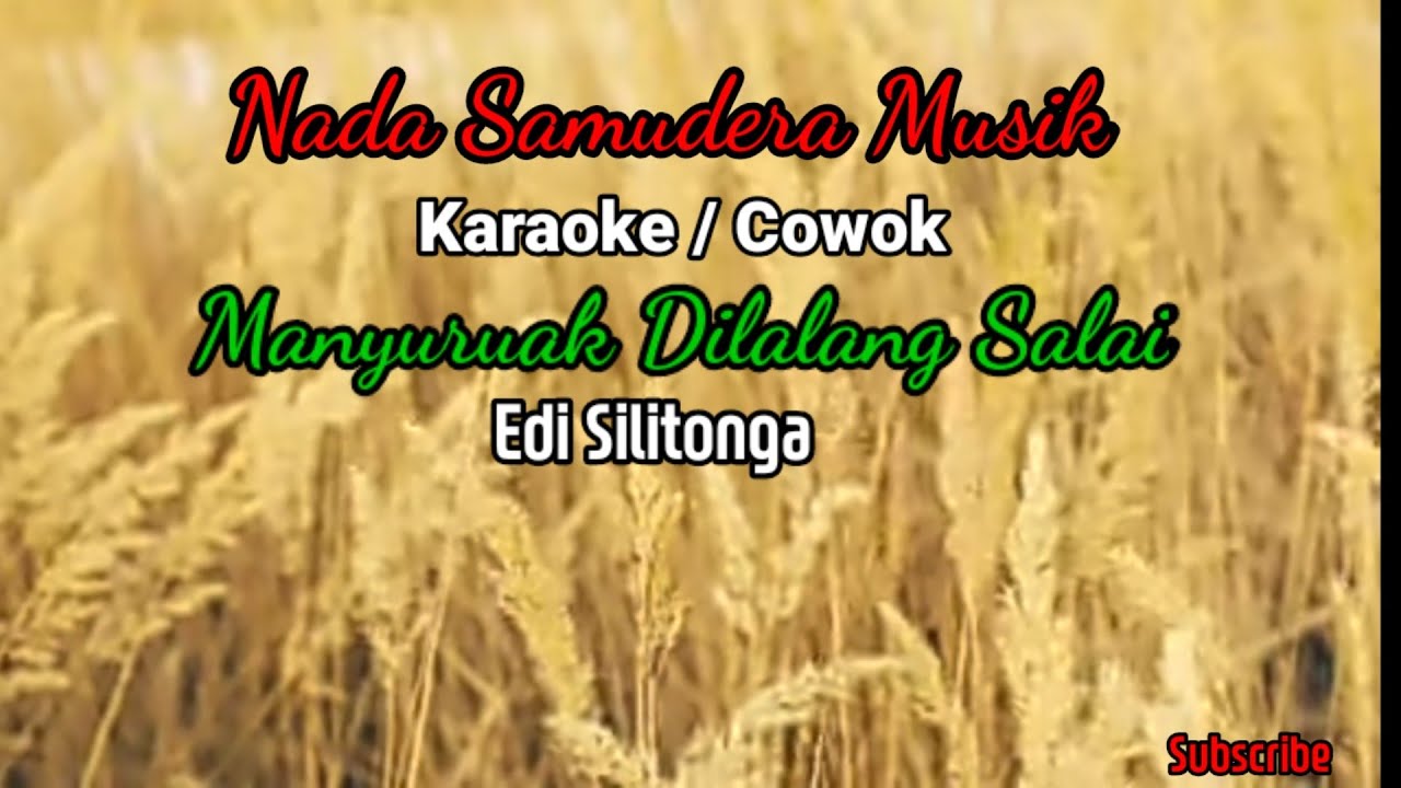Edi Silitonga - Manyuruak Dilalang Salai - Karaoke / Cowok - @nadasamuderamusic1392