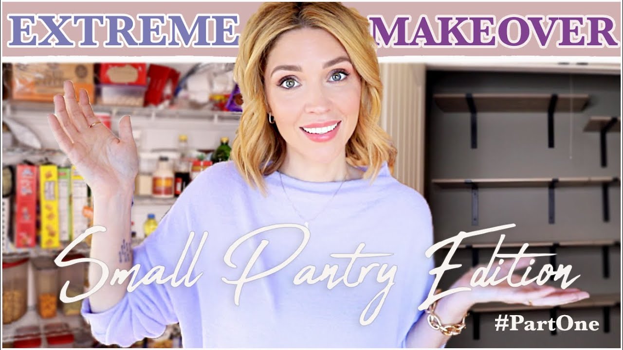 EXTREME PANTRY MAKEOVER ON A BUDGET!😱| Declutter + Organize SMALL Pantry | BEFORE + AFTER