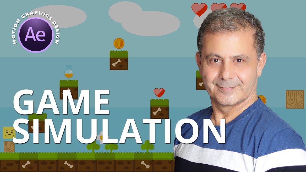 Game Simulation Animation: After Effects Motion Graphics Tutorial