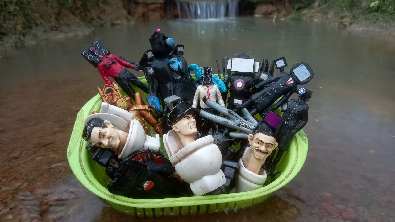 Mencari SKIBIDI TOILET di Sungai.😱😱Tv man,Tv woman,Speakerman,Cameraman,Clockman,Gman,all characters