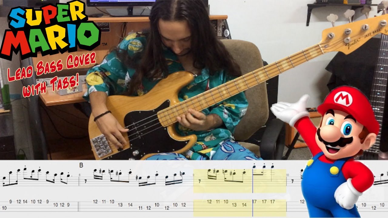 Super Mario Bros Theme - Lead Bass Cover (with TABS and SHEET)