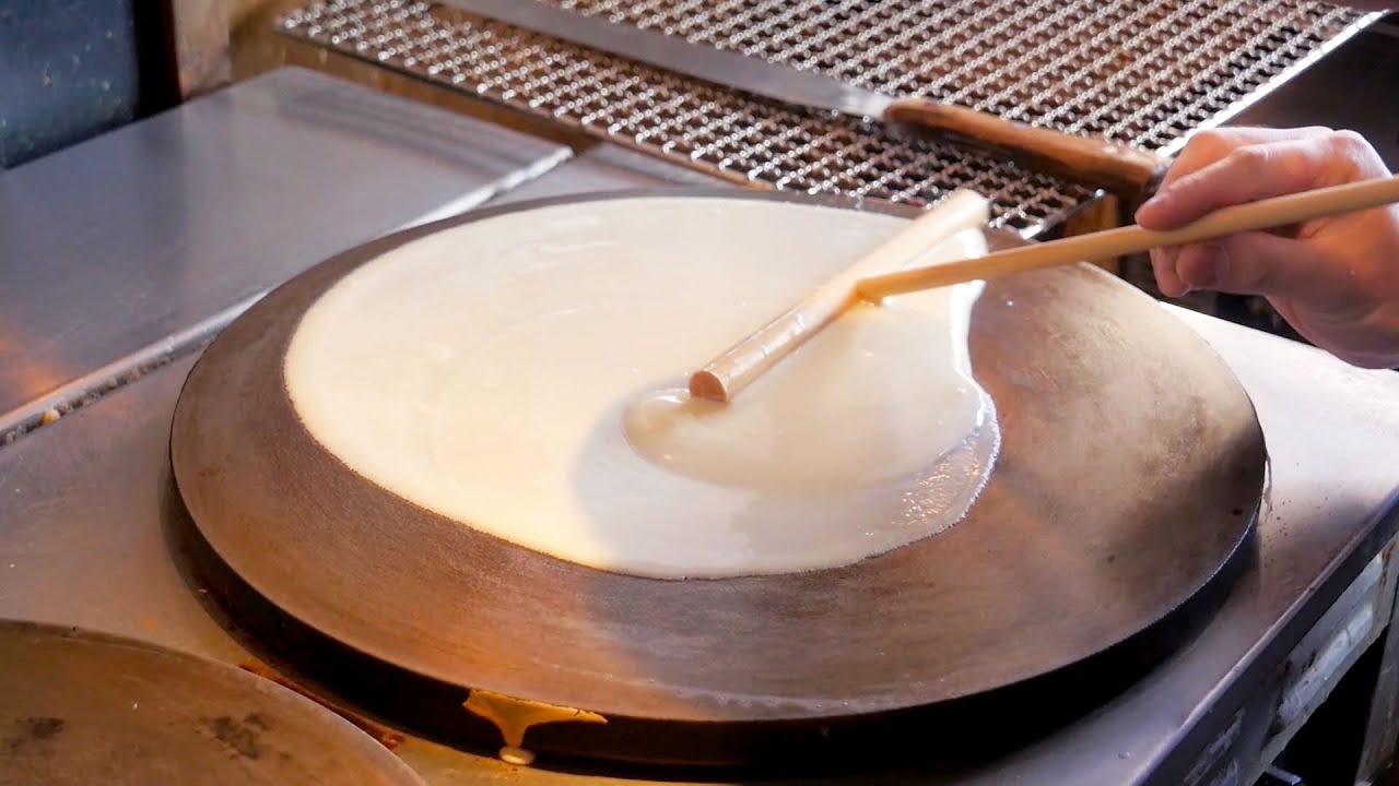 テレビでも紹介されたサクサクパリパリクレープ屋さんの作り方