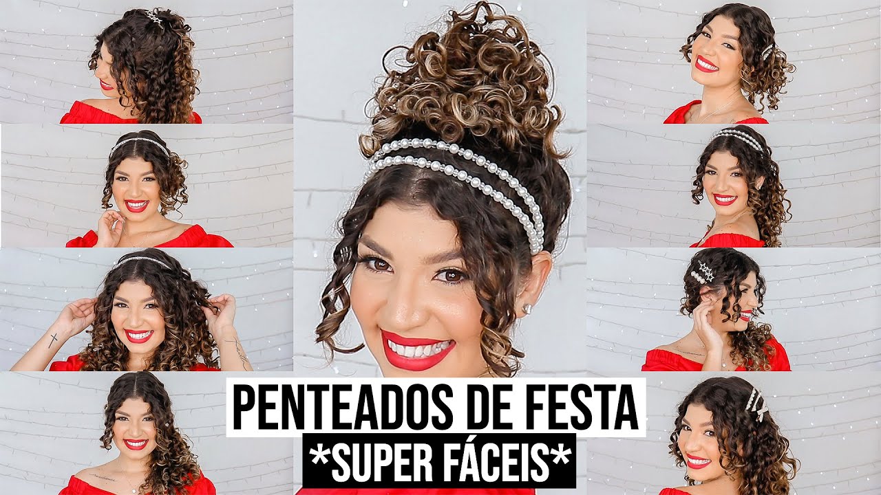 PENTEADOS SUPER FÁCEIS DE FESTA *cabelo cacheado* por Jessica Melo