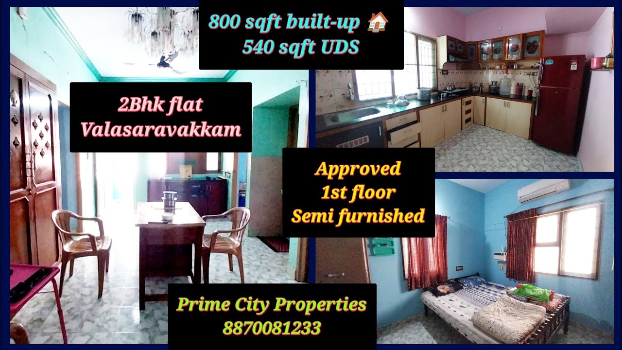 2Bhk flat 🏠 Sale with High UDS in Valasaravakkam, Chennai 🆔2374 #approved #1stfloor #lowbudget #flat