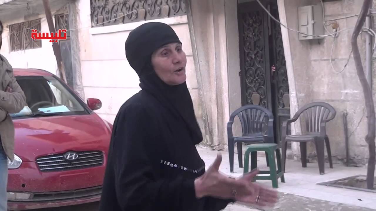 تلبيسة سقطت القذيفة في منزلها 27 2 2013