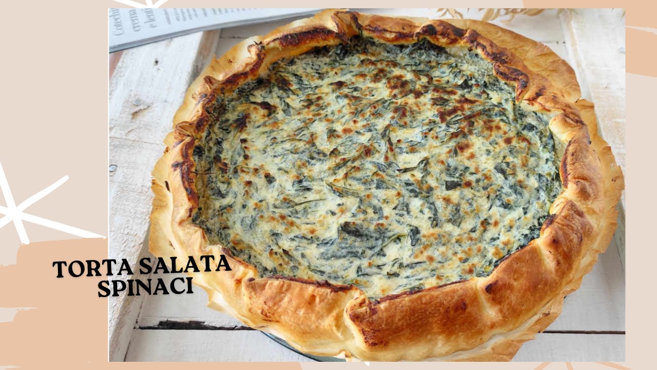 Torta salata spinaci e ricotta con pasta sfoglia, torta rustica un classico sulle tavole italiane
