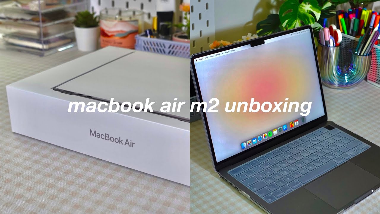 macbook air m2  (space gray) unboxing