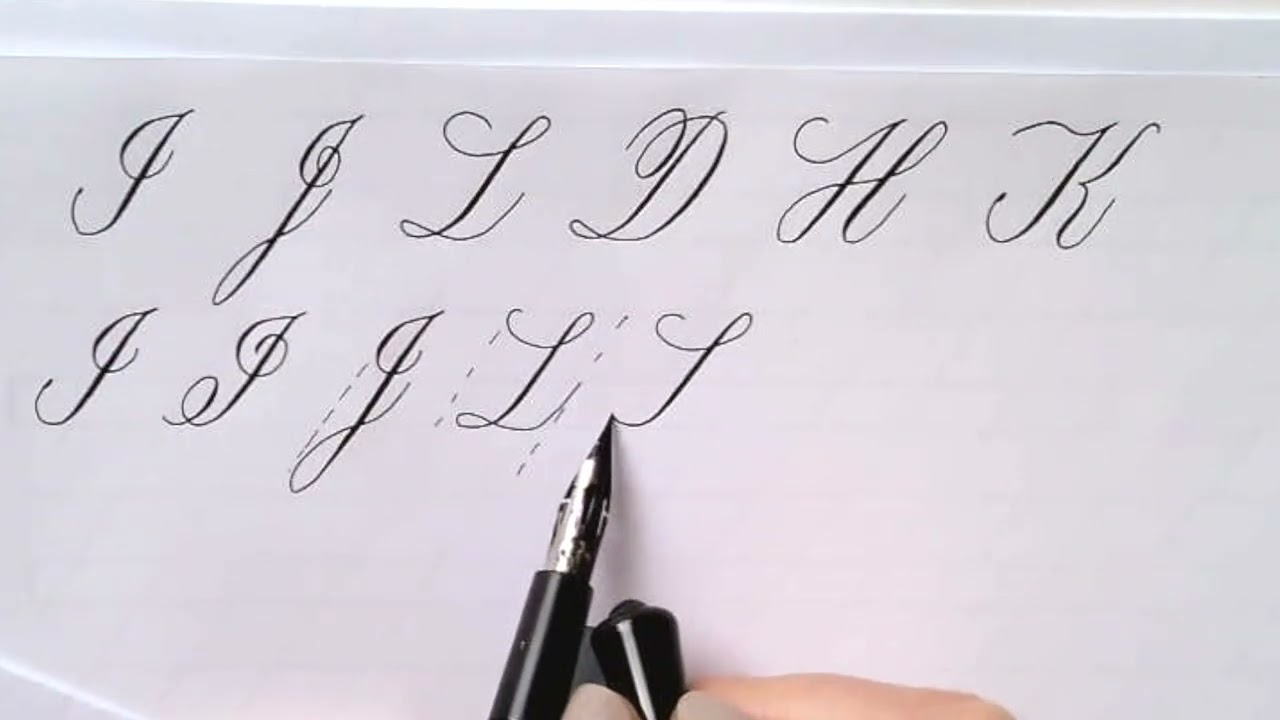 Copperplate Uppercase Letters: I J L D H K