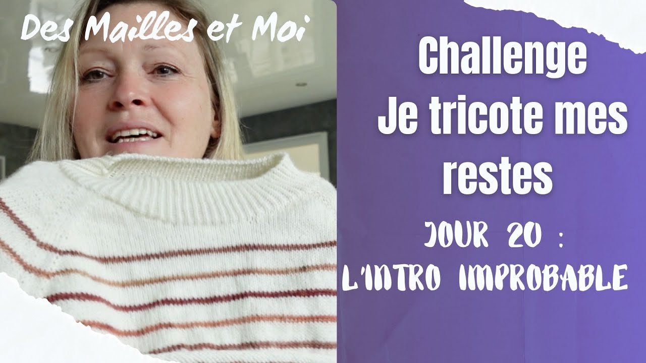 Tricot ses restes jour 20 : intro improbable ...  #tricotaddict  #tricot #tricoteuse #vlogtricot