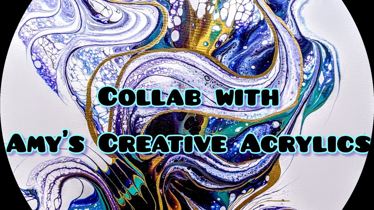 ( 149 ) Modified Dutch Pearl Pour ~ Collab With Amy's Creative Acrylics ~ Catalyst Wedge Acrylic Art