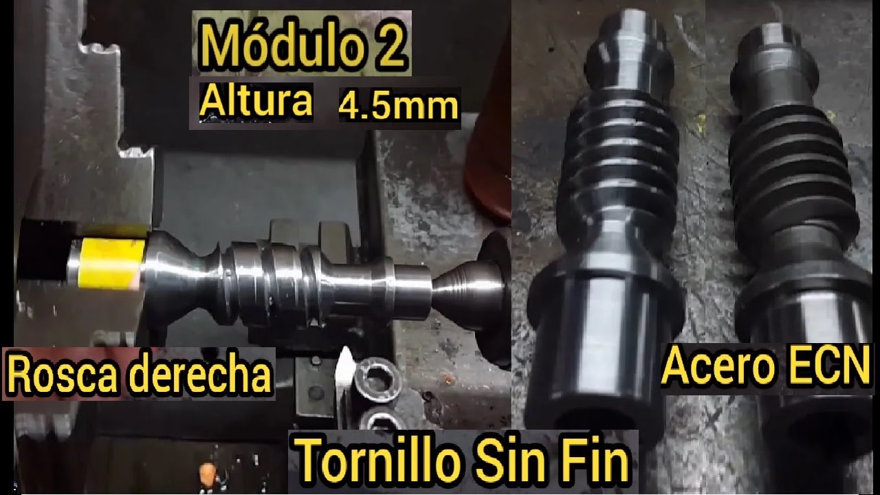 #TorneriaMecánica#58------Maquinado de Tornillo Sin Fin-----Rosca Modular
