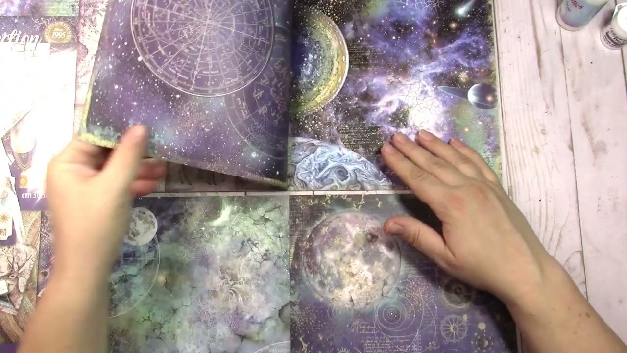 Stamperia Cosmos Infinity and Sweet Winter flip through ASC DT