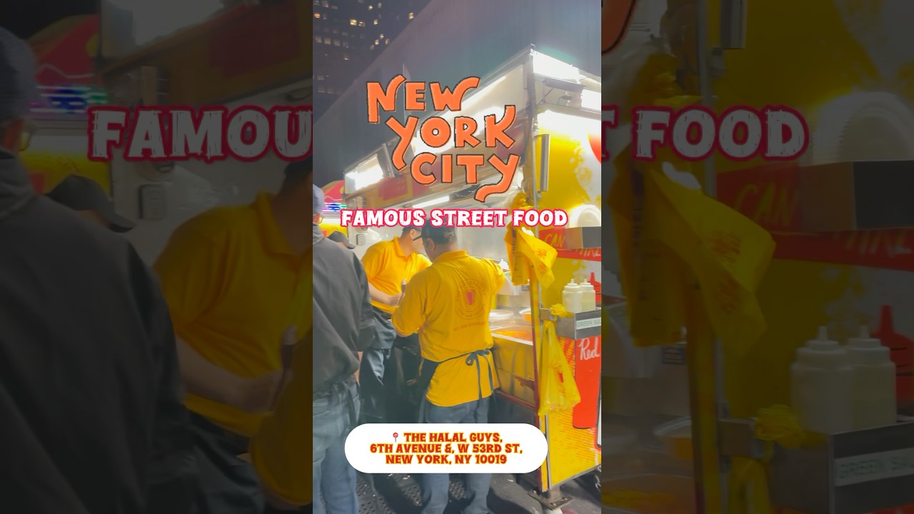 NYC Classic: The Halal Guys at 53rd & 6th &ndash; Street Food Legend #shorts