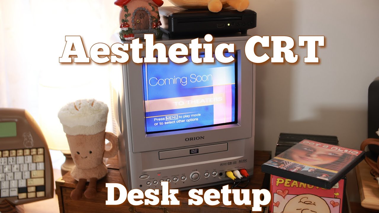 Aesthetic CRT desk setup: cozy setup, nostalgic movies, my thoughts