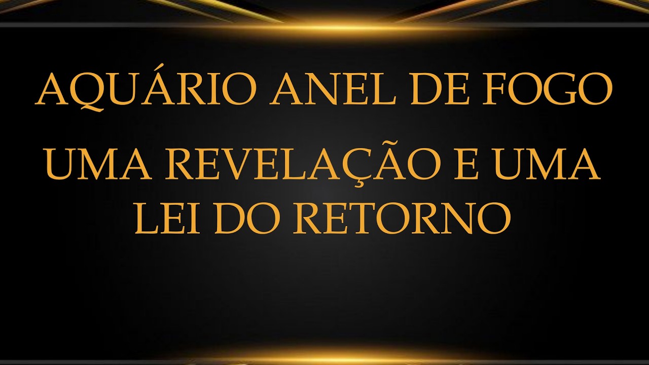 ☀️AQUARIO ANEL DE FOGO ☀️UMA REVELAÇÃO QUE VAI TRAZER UM RECOMEÇO DE VIDA