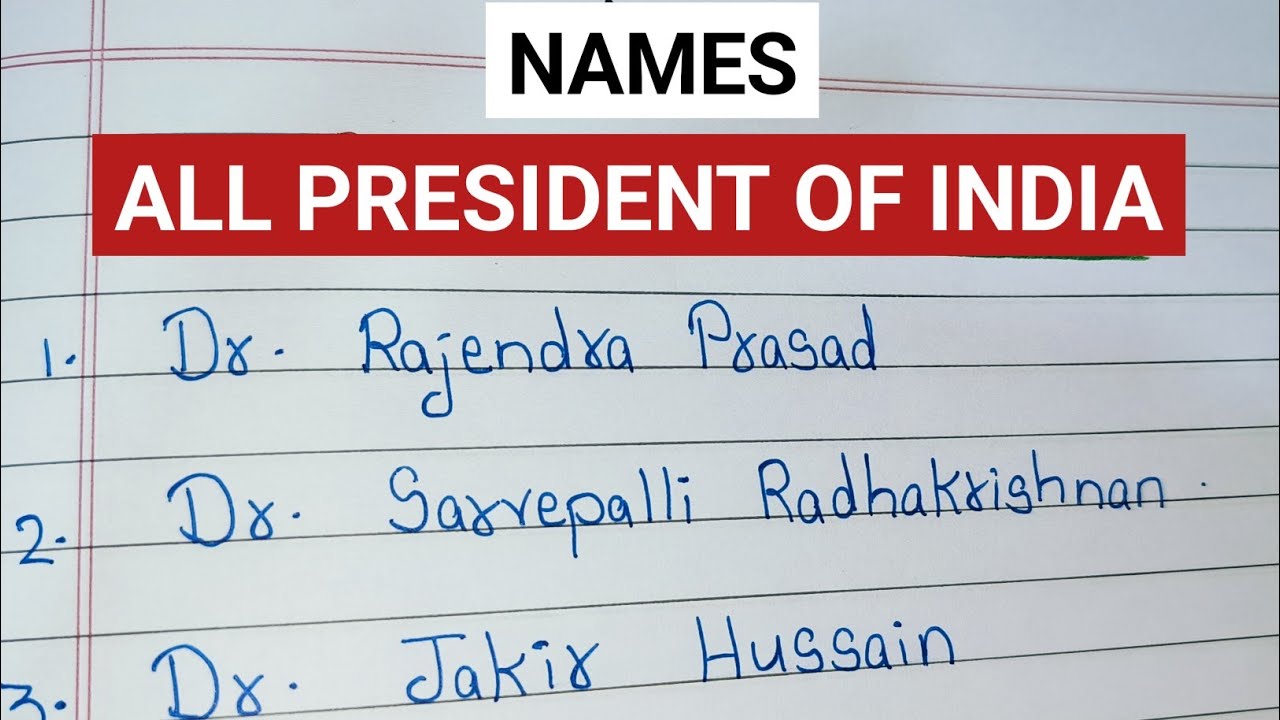 All President of India List / Names of All President of India/ All President of India in english