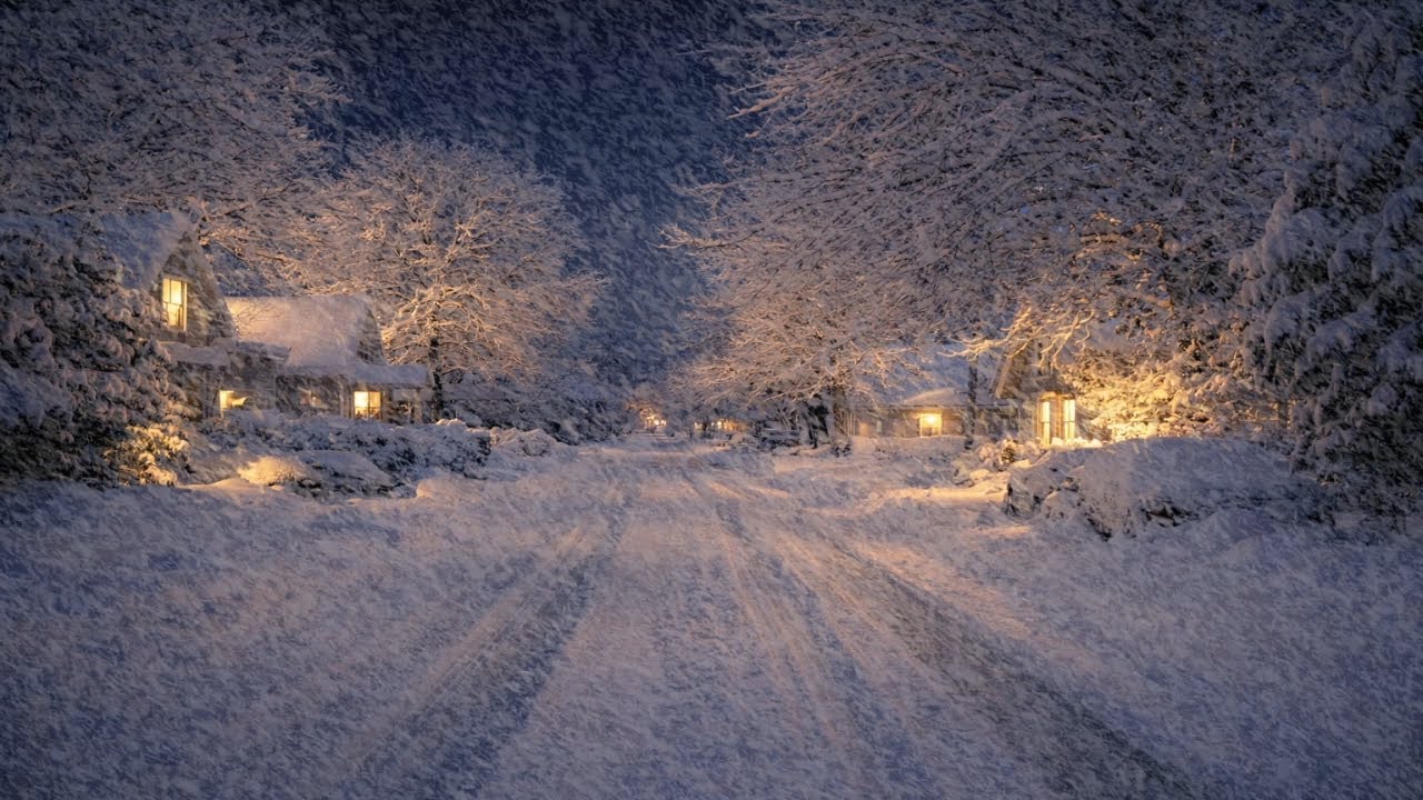 Winter Blizzard Sounds and Howling Winds | Relaxing Night Snowstorm Ambience for Sleeping