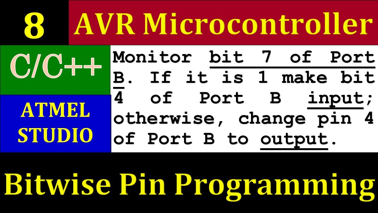 I/O Programming of Pin and Ports in C | AVR Microcontroller Programming in C
