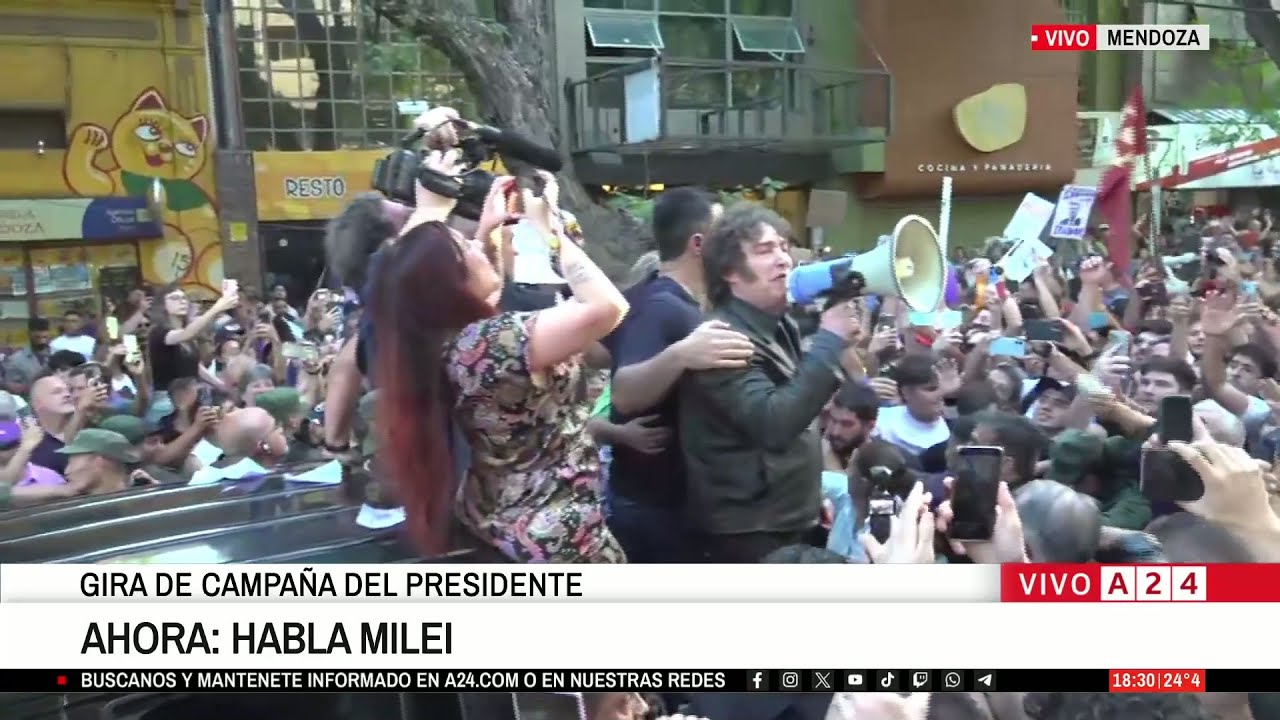 📢MILEI ENCABEZÓ UNA CAMINATA EN MENDOZA: “QUEREMOS UNA ARGENTINA GRANDE NUEVAMENTE”