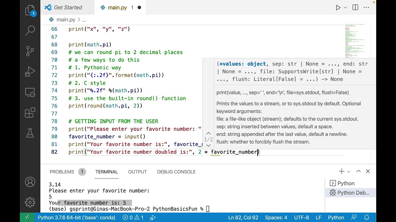 Introduction to Programming with Python: Output with print() and input from the user with input()
