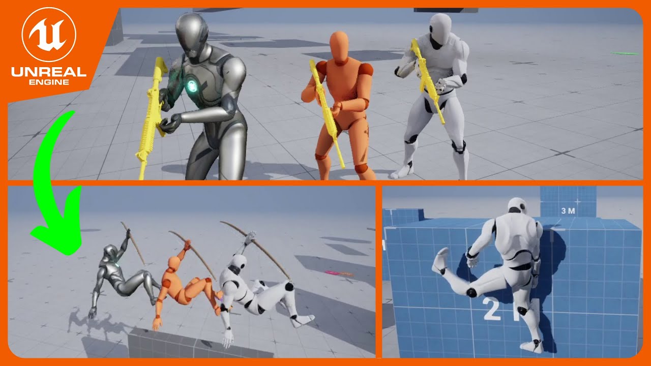 GASP Sockets и Ragdoll — Динамическая камера — Бесплатный проект Unreal на GitHub