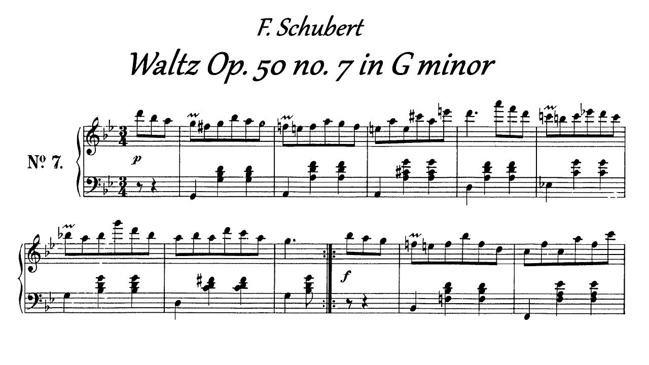 F. Schubert - Waltz Op. 50 no. 7 in G minor