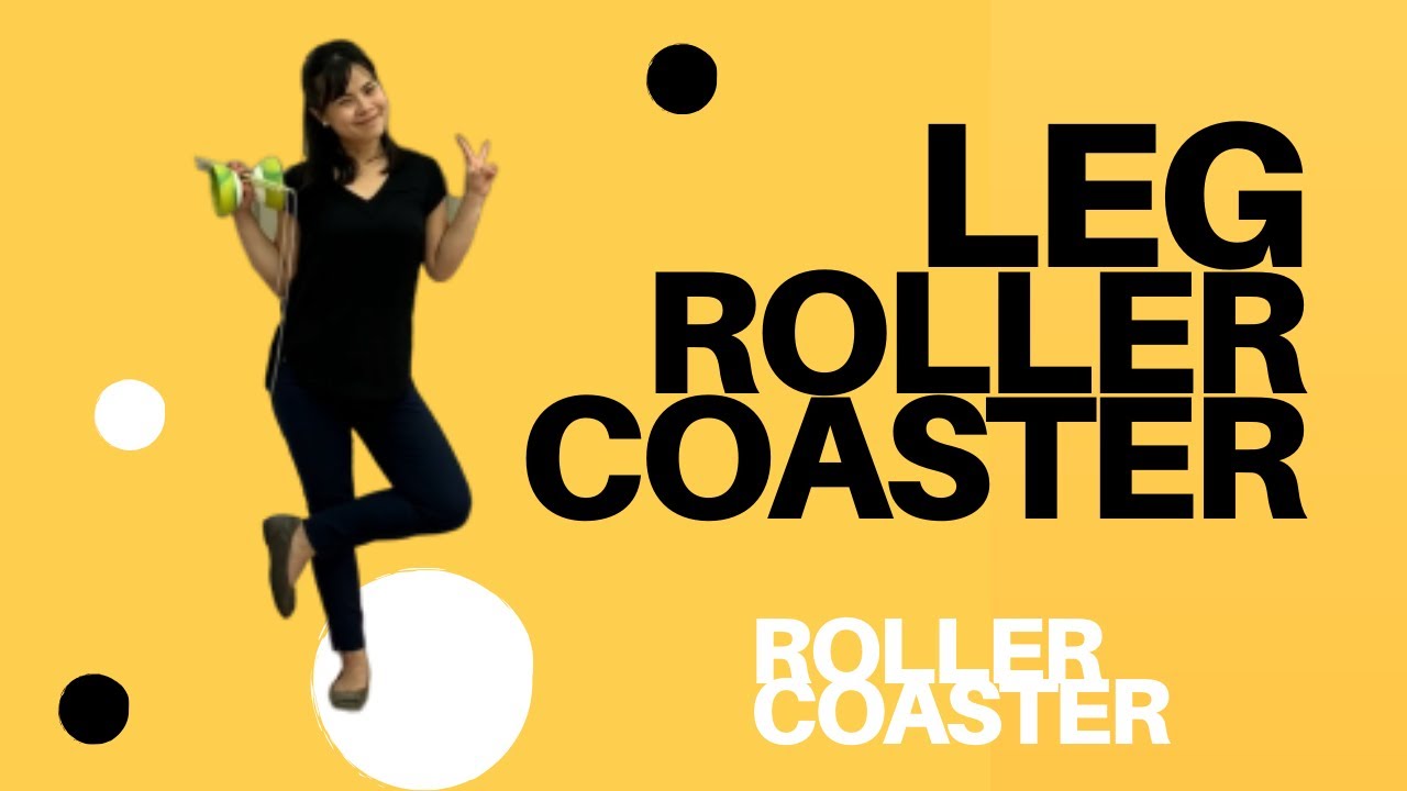 Diabolo trick, leg roller coaster.