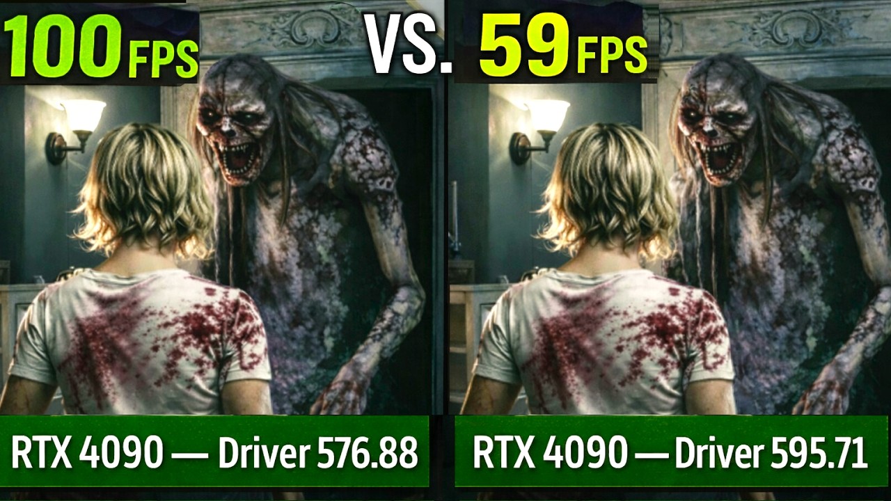 Driver 576.88 vs Driver 595.71 - Double Your FPS...WTF! | NVIDIA Stop Doing This! RE 9 Requiem