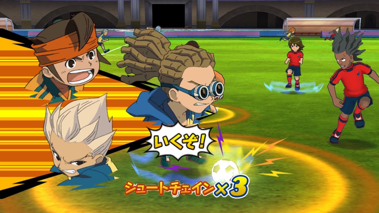 Inazuma Eleven Go Strikers 2013 FF Raimon Vs FFI Legends Wii 1080p (Dolphin/Gameplay)