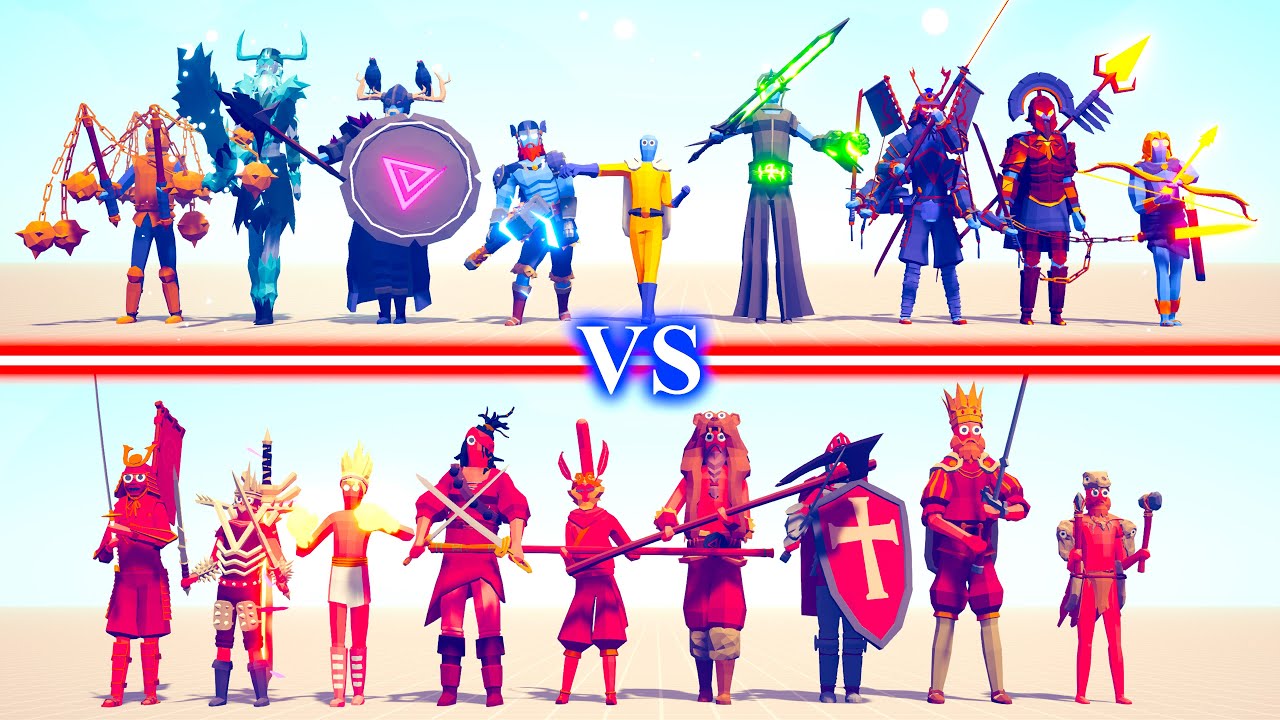NEW HIDDEN UNITS Team vs MELEE Team - Totally Accurate Battle Simulator TABS