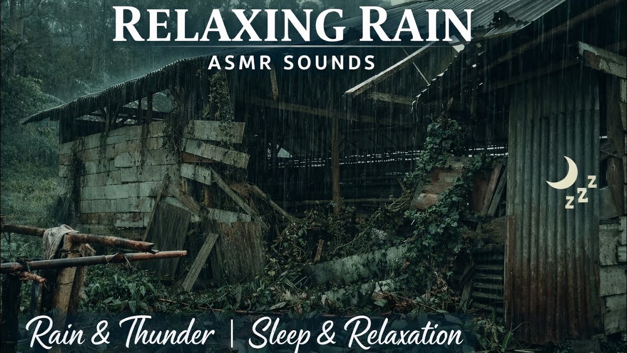 Abandoned House Rainstorm 🌧️ | Dark Night ASMR for Deep Sleep