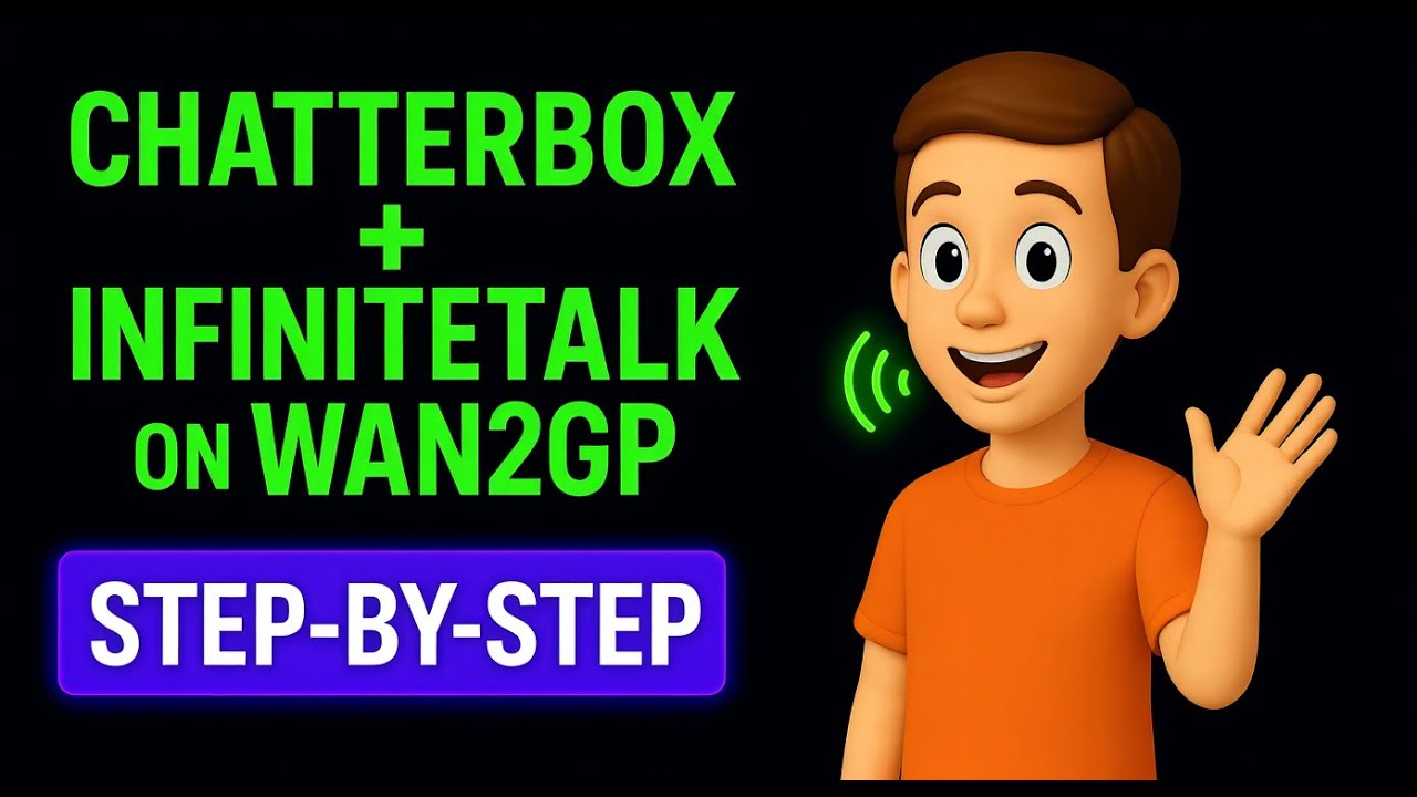 Chatterbox + InfiniteTalk in Wan2GP: Text &rarr; Speech &rarr; Animation (Step-By-Step Tutorial)
