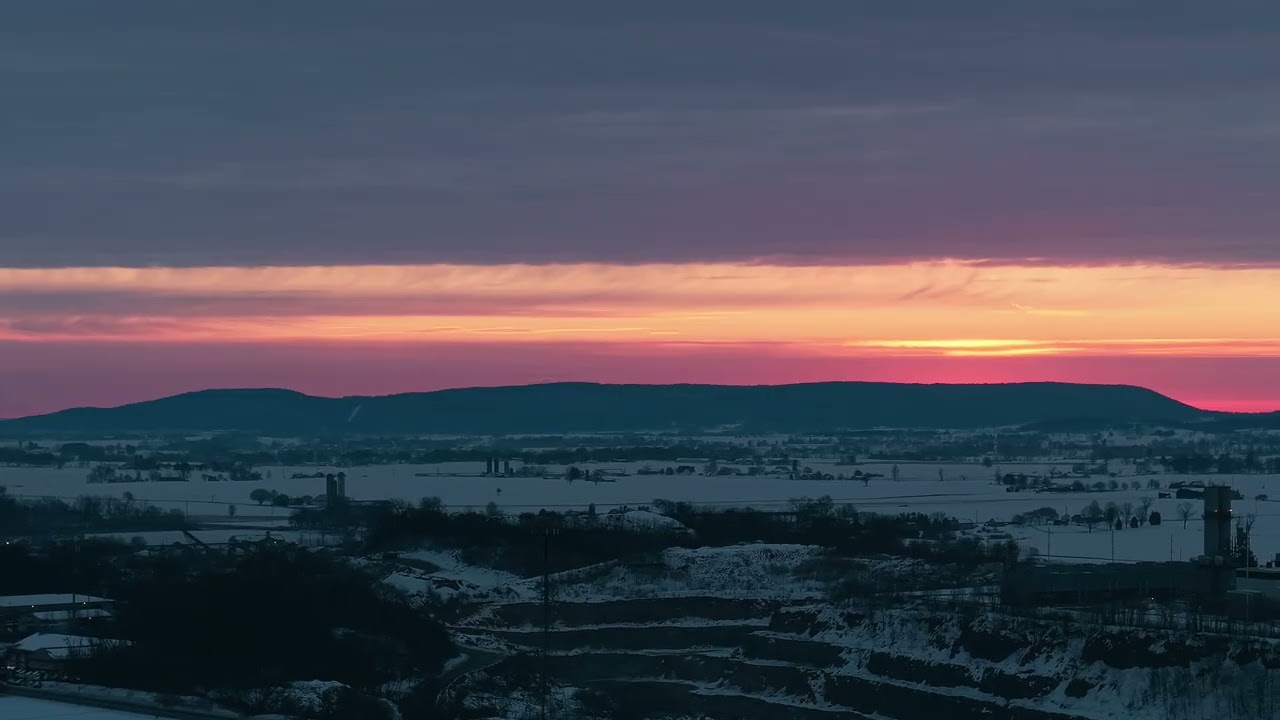 Sunrises are always beautiful, the snow is a cherry on top