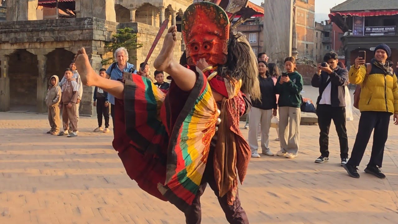 Nawadurga Bhawani jatra at Bhaktapur Durbar Square.....#god #shortsfeed #nabadurga #travel 