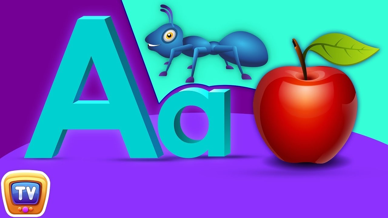 Phonics Song with TWO Words - A For Apple - ABC Alphabet Songs with Sounds for Children