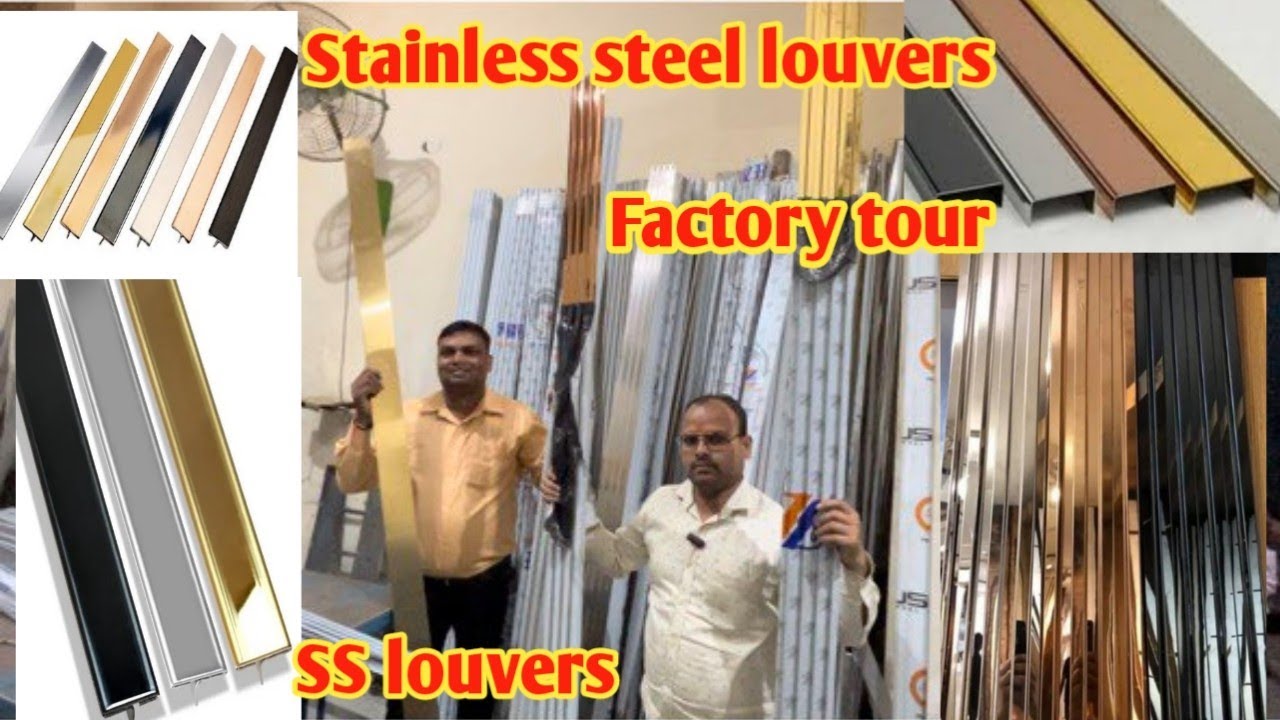stainless steel profile & PVD SS louvers manufacture in India CNC laser cutting SS louvers interior