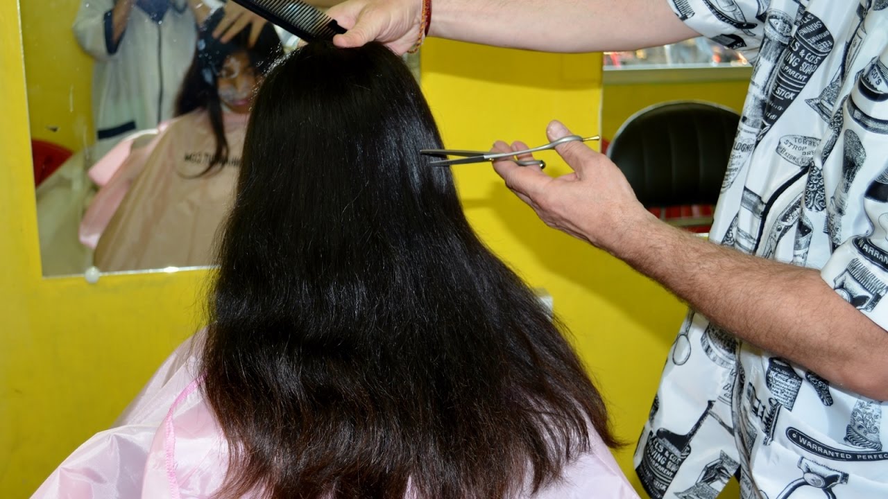 Long hair to short bobcut