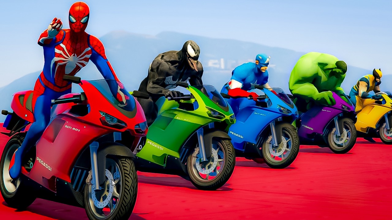 الرجل العنكبوت انقاذ باتمان Spider-Man Rescue batman vs iron man vs venom funny Game GTA 5 superhero